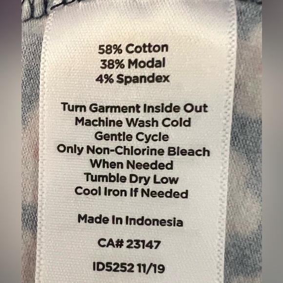 Talbots Maxi Dress Navy and Pink tiny flower design - Picture 4 of 7